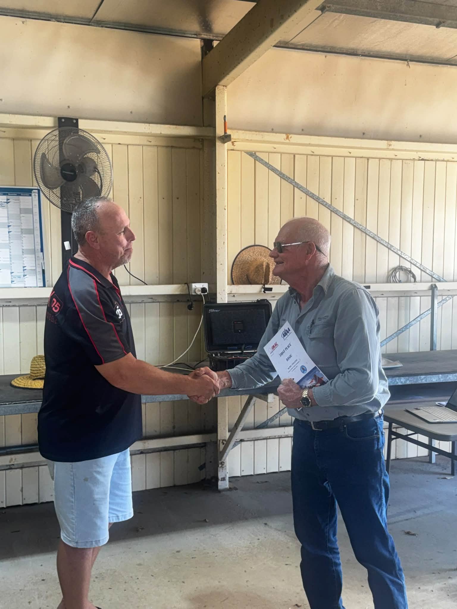 Basic First Place Certificate Presentation to Don