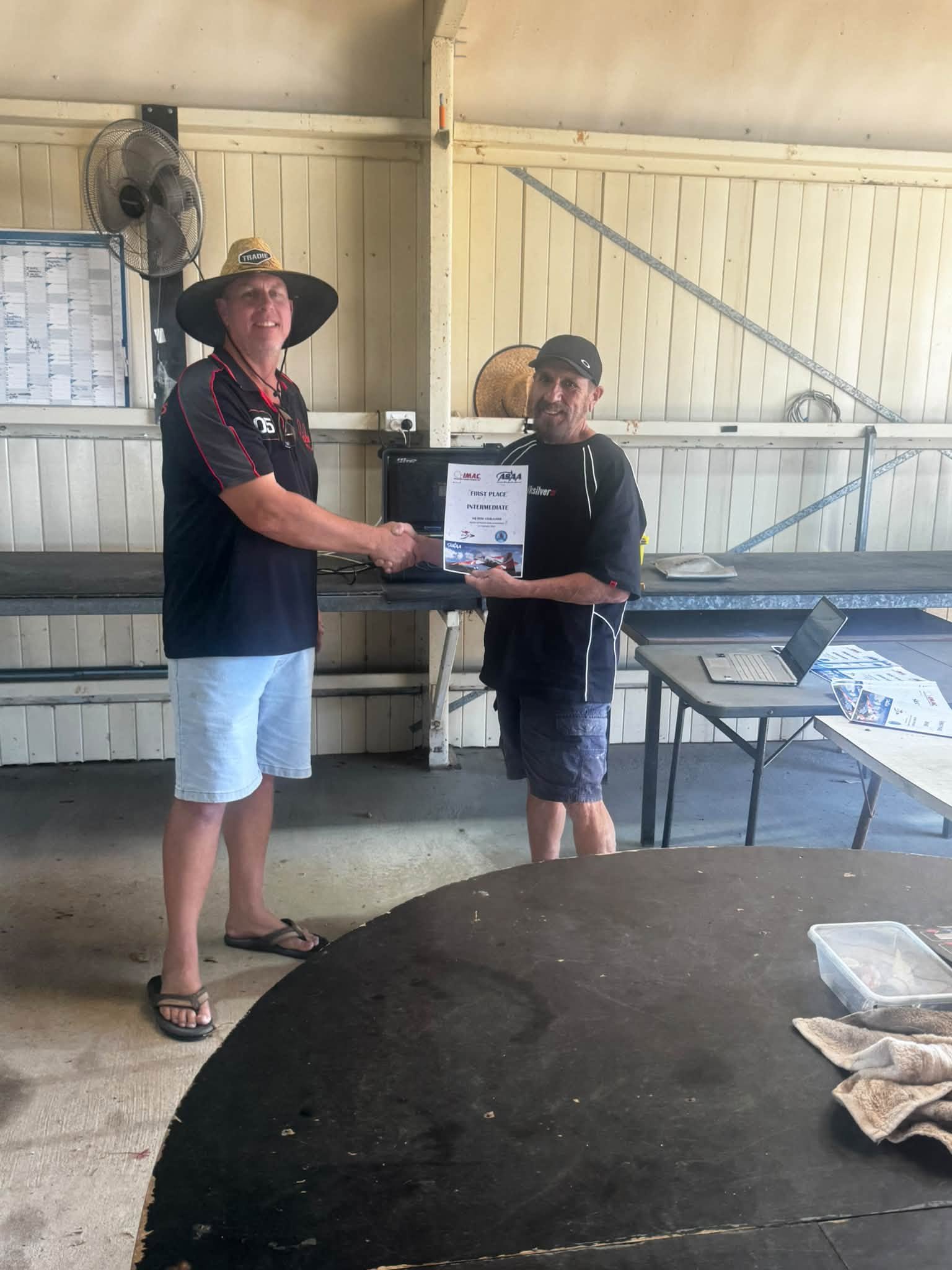 Intermediate First Place Certificate Presentation to George